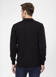 Süvari Polo Yaka Regular Fit Armürlü Siyah Erkek Kazak TR2013700284
