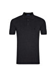 Süvari Polo Yaka Armürlü Siyah Erkek T-Shirt Ts1014000267