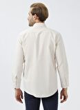 Süvari Regular Fit Düğmeli Yaka Düz Bej Erkek Gömlek GM1001400237