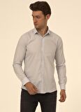 Süvari Slim Fit Klasik Yaka Düz Mavi - Buz Erkek Gömlek GM1007100497