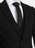 Süvari Normal Bel Slim Fit Siyah Erkek Takım Elbise TK1020000241