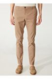 Süvari Normal Bel Normal Paça Slim Fit Bej Erkek Pantolon Pn2020500527
