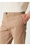 Süvari Normal Bel Normal Paça Slim Fit Bej Erkek Pantolon Pn2020500527