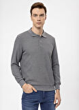 Süvari Polo Yaka Regular Fit Armürlü Antrasit Erkek Kazak TR2013700314