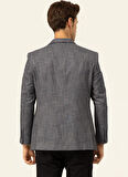 Süvari Slim Fit Koyu Kahve Erkek Armürlü Ceket CT2021600279
