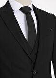 Süvari Normal Bel Slim Fit Siyah Erkek Takım Elbise Tk1020200160