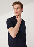 Süvari Polo Yaka Armürlü Lacivert Erkek T-Shirt Ts1014000271