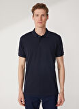 Süvari Polo Yaka Armürlü Lacivert Erkek T-Shirt Ts1014000271