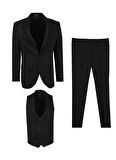 Süvari Normal Bel Slim Fit Siyah Erkek Takım Elbise TK1020000257