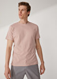 Süvari O Yaka Düz Pembe Erkek T-Shirt TS1014000281