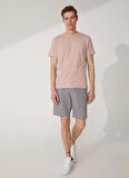 Süvari O Yaka Düz Pembe Erkek T-Shirt TS1014000281
