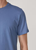 Süvari O Yaka Düz Mavi Erkek T-Shirt Ts1014000281