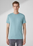Süvari O Yaka Düz Haki Erkek T-Shirt TS1014000281