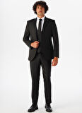 Süvari Normal Bel Slim Fit Siyah Erkek Takım Elbise TK1020000259