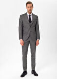 Süvari Normal Bel Slim Fit Siyah Erkek Takım Elbise TK1020000260