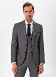 Süvari Normal Bel Slim Fit Siyah Erkek Takım Elbise TK1020000260