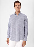 Süvari Regular Fit Düğmeli Yaka Düz Lacivert Erkek Gömlek Gm1008300078