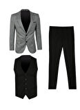 Süvari Normal Bel Slim Fit Siyah Erkek Takım Elbise Tk1020200166