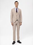 Süvari Normal Bel Slim Fit Bej Erkek Takım Elbise TK1020000267