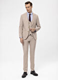 Süvari Normal Bel Slim Fit Bej Erkek Takım Elbise TK1020000267