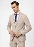 Süvari Normal Bel Slim Fit Bej Erkek Takım Elbise TK1020000267