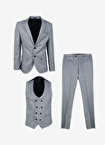 Süvari Normal Bel Slim Fit Mavi Erkek Takım Elbise TK1020000269