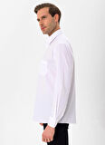 Süvari Regular Fit Klasik Yaka Düz Beyaz Erkek Gömlek GM1001400255