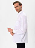 Süvari Regular Fit Klasik Yaka Düz Beyaz Erkek Gömlek GM1001400255