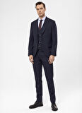 Süvari Normal Bel Slim Fit Lacivert Erkek Takım Elbise TK1020000280