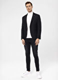 Süvari Slim Fit Siyah Erkek Armürlü Ceket CT2021600310