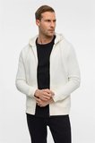 Beyaz Regular Düz Bisiklet Yaka Sweatshirt