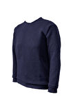 Süvari Bol Kesim O Yaka Kapitone Etnik Desenli Siyah Sweatshirt