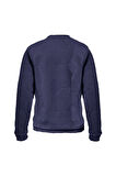 Süvari Bol Kesim O Yaka Kapitone Etnik Desenli Siyah Sweatshirt