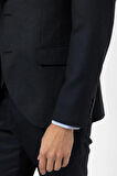 Slimfit Armürlü Yelekli Takım Elbise