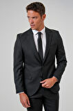 Slimfit Desenli Takım Elbise