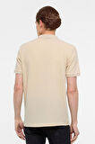 Bej Regular Armürlü Polo Yaka Tişört