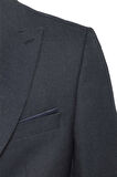 Lacivert Slim Fit Desenli Sivri Yaka 6 Drop Klasik Takım Elbise