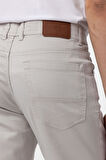 Bej Slim Fit 5 Cep Kalıp Armürlü Kanvas Pantolon