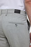 Gri Slim Fit Desenli Kumaş Pantolon