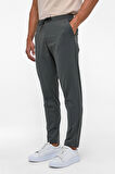Koyu Haki Slim Armürlü Jogger Pantolon