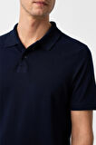 Lacivert Regular Düz Polo Yaka Tişört