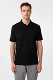 Siyah Regular Düz Polo Yaka Tişört
