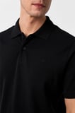 Siyah Regular Düz Polo Yaka Tişört