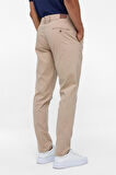 Bej Regular Armürlü Pantolon