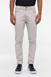 Bej Slim 5 Cep Kalıp Armürlü Pantolon