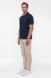 Lacivert Regular Desenli Polo Yaka Tişört