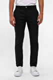 Siyah Slim Desenli Pantolon