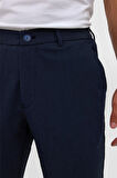 Lacivert Slim Düz Jogger Pantolon