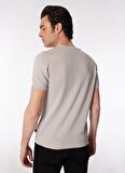 Back and Bond Klasik Yaka Düz Gri Erkek T-Shirt B32S40013