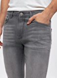 Back and Bond Normal Bel Normal Paça Slim Fit Gri Erkek Pantolon B33W35024